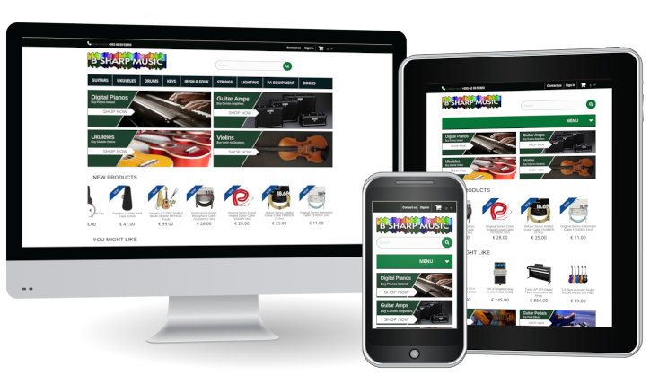 B Sharp Music E-commerce Website